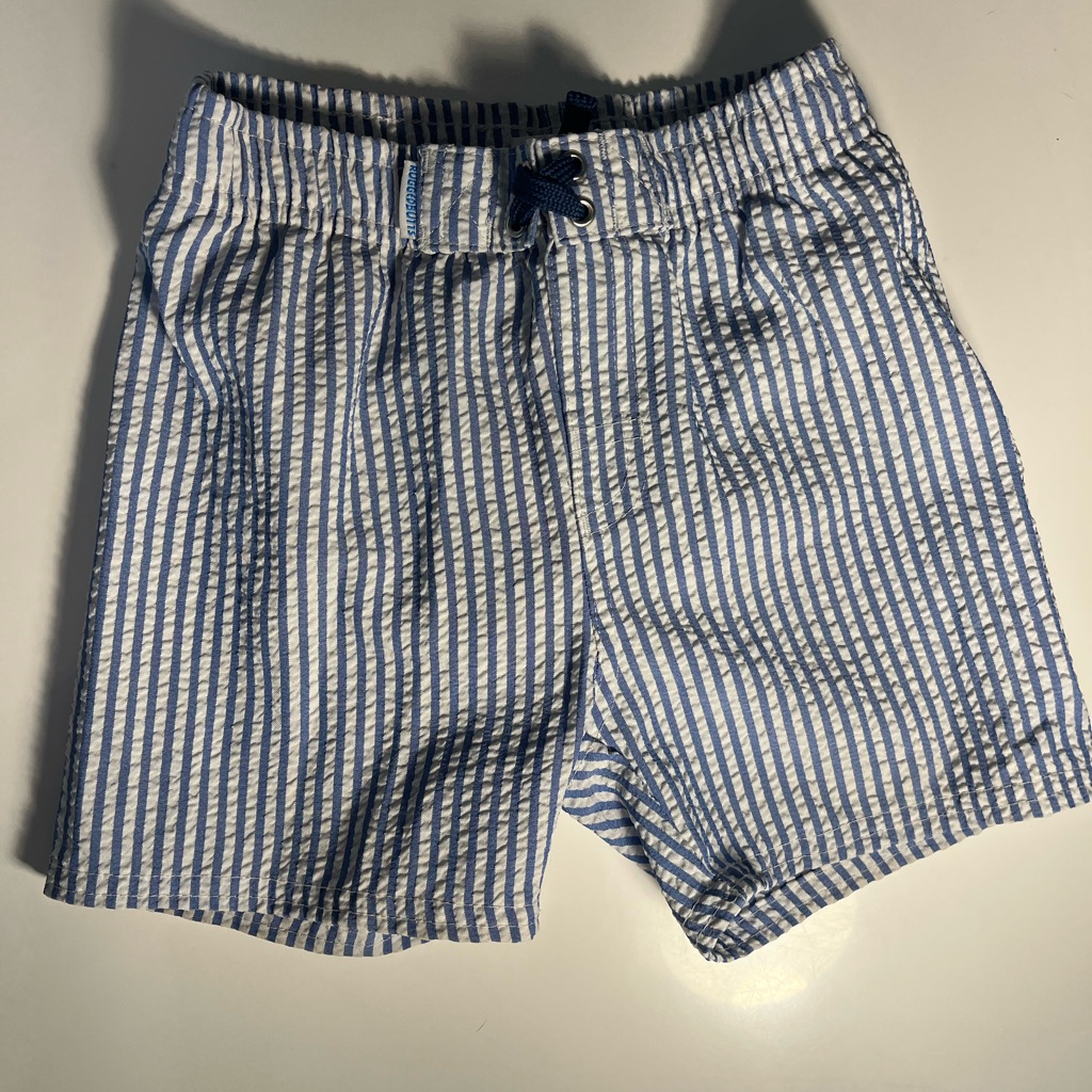 Rugged Butts Boys, Blue And White Striped Shorts